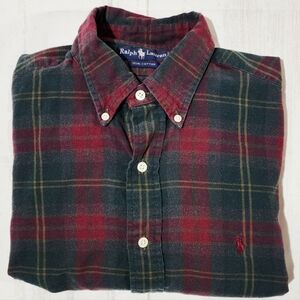 Ralph Lauren Men's Large Flannel Plaid Shirt